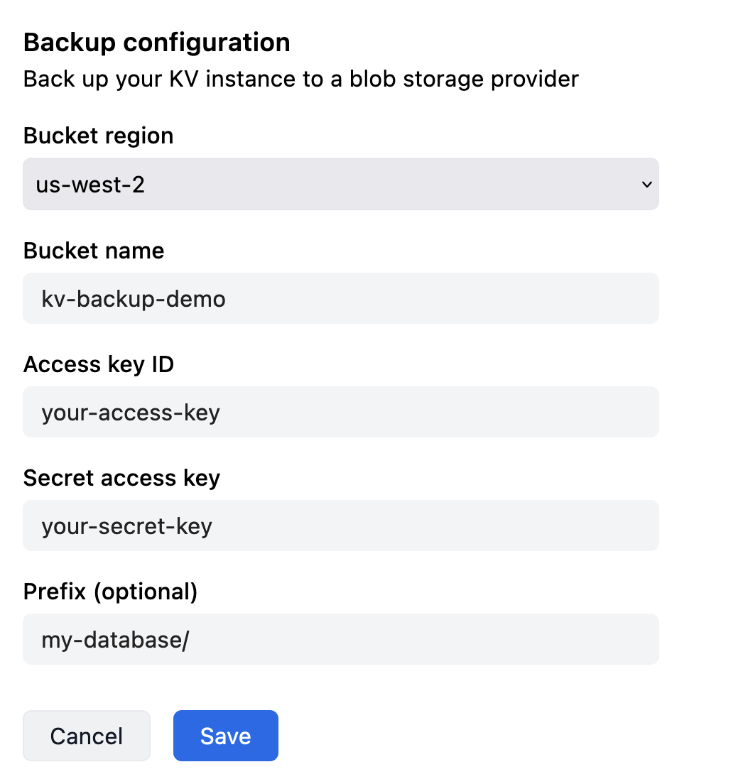 add backup to dashboard